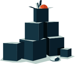 vector graphic of a stack of boxes, Market Intelligence Platform