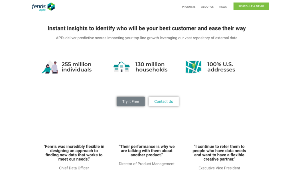 Insurtech - WTF? Gender Disparity in Insurtech. Fenris Screenshot.